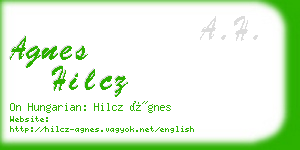 agnes hilcz business card